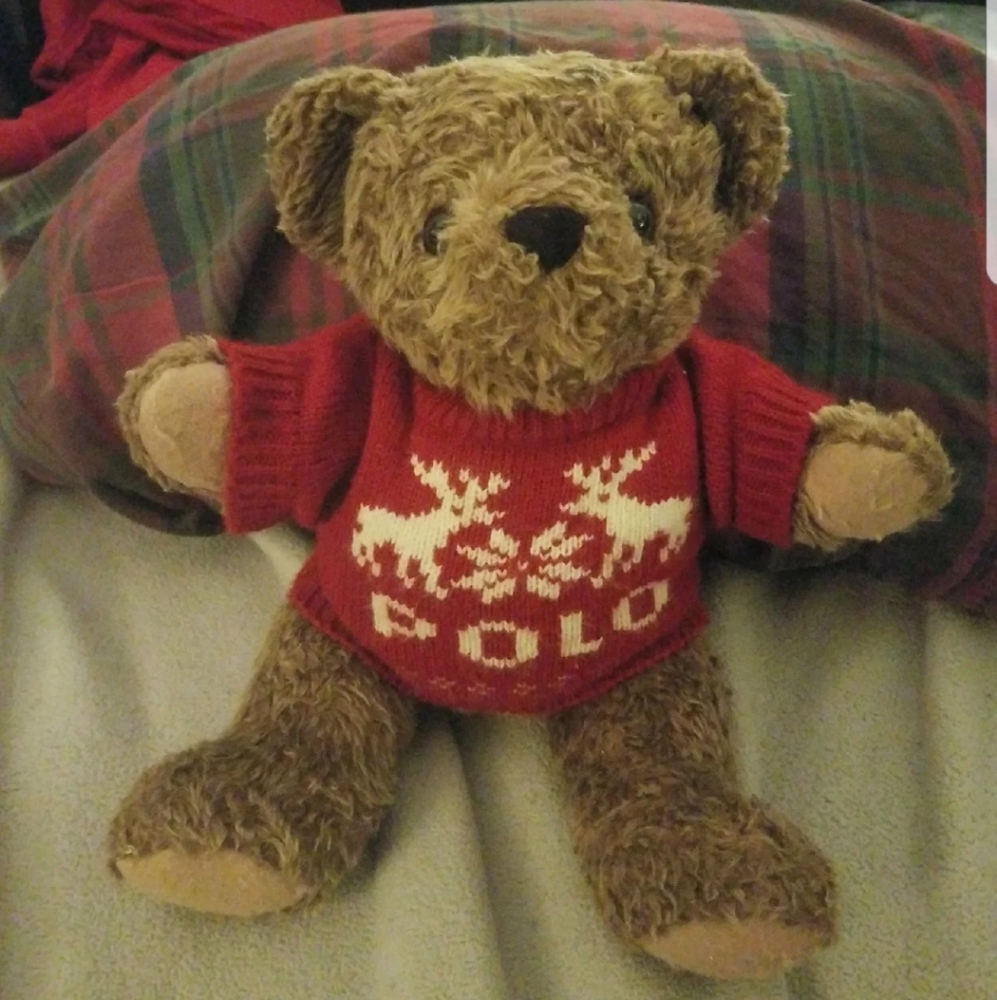 Ralph Lauren Polo Teddy Bear with reindeer sweate